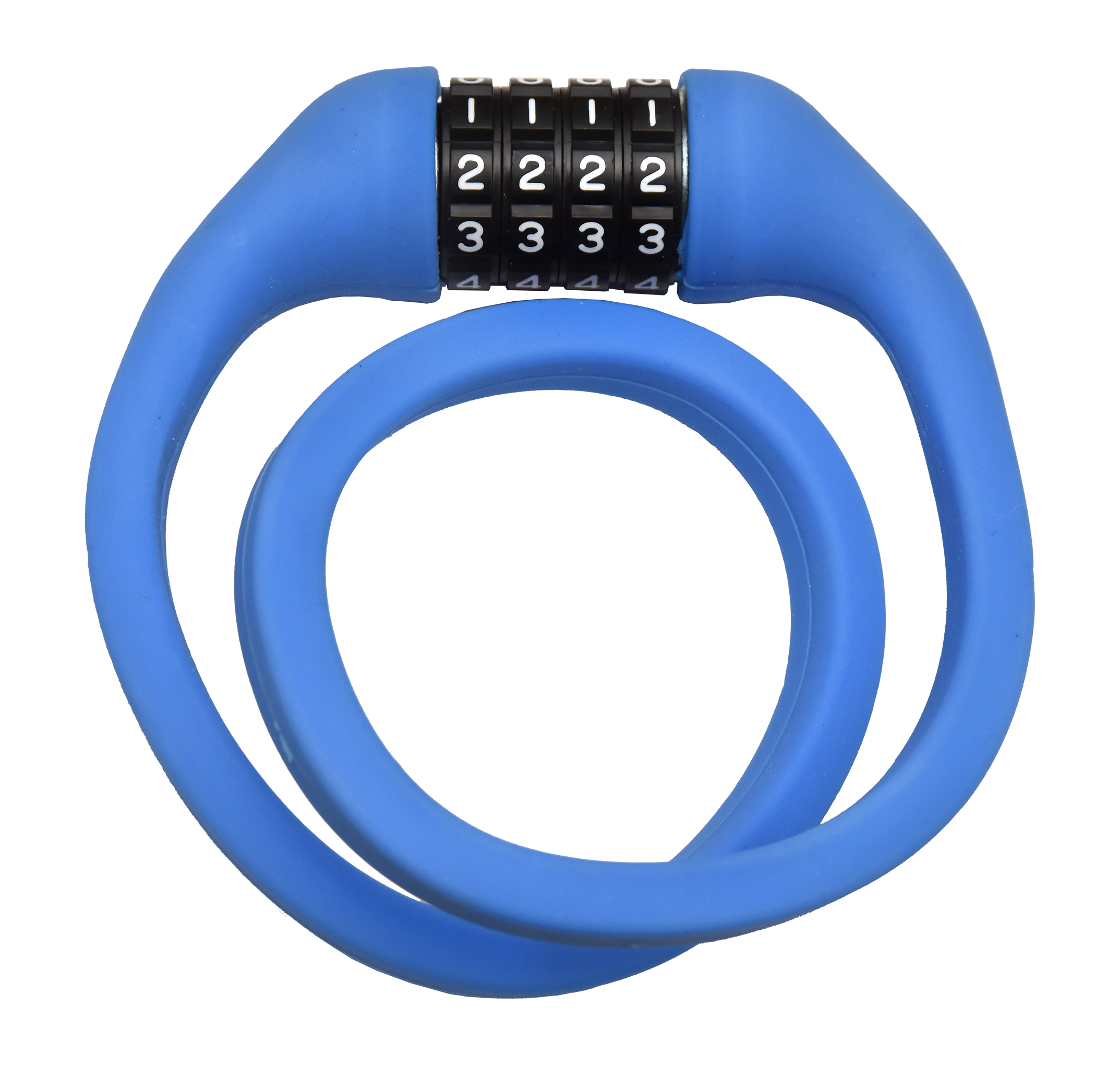 BICYCLE LOCK  SPIRAL COMBINATION MEMORY (Blue) image number 0